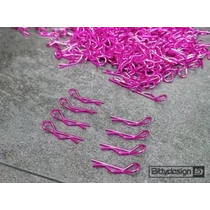 Rózsaszínű kaszni rögzítő klipsz 8db