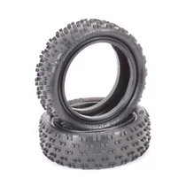 Schumacher Wide Stagger Rib - 1/10 4WD első gumi - sárga keverék (1 pár)