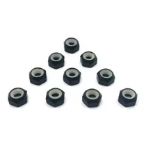 MR33 Alumínium önzáró fekete anya 3mm, vékony (10db)