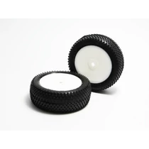 Schumacher felnire ragasztott Mini Pin - 1/10 4WD első kerék - sárga keverék (1 pár)