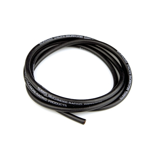 Muchmore szuper hajlékony szilikon kábel - 12 AWG, fekete, 100cm